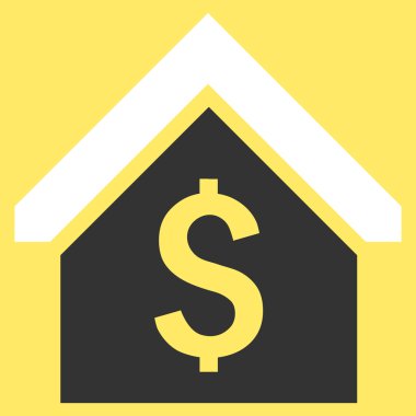 Kredi Mortgage düz vektör simgesi