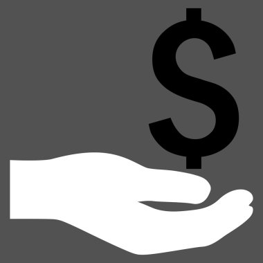 Ödeme düz vektör simgesi