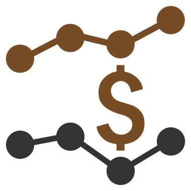 Finansal eğilimleri düz vektör simgesi