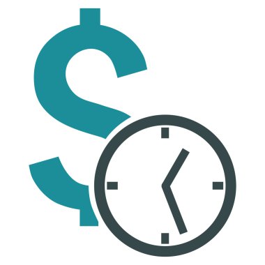 Doları kredi düz vektör simgesi