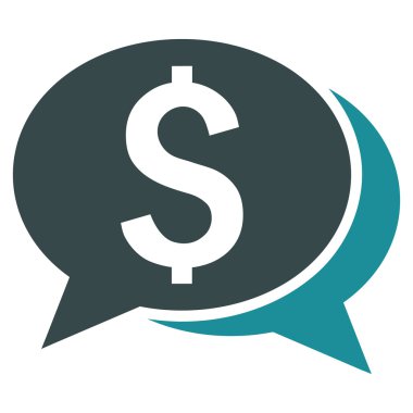 Mali sohbet düz vektör simgesi