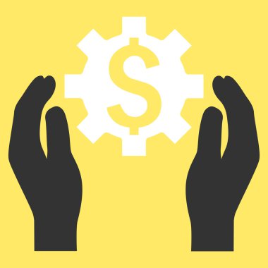 Finans sigorta seçenekleri düz vektör simgesi