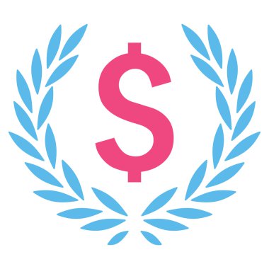 Laurel banka amblemi düz vektör simgesi