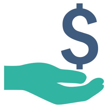 Ödeme düz vektör simgesi