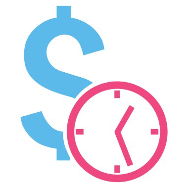 Doları kredi düz vektör simgesi