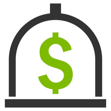 Doları mevduat düz vektör simgesi