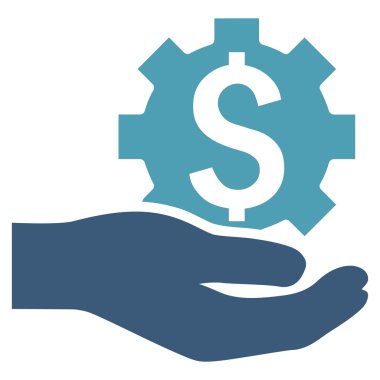 Endüstriyel hizmet düz vektör simgesi