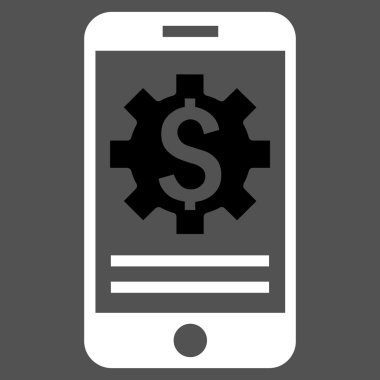 Cep Bank düz vektör simge seçenekleri