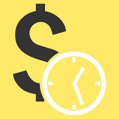 Doları kredi düz vektör simgesi