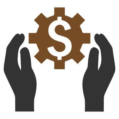 Finans sigorta seçenekleri düz vektör simgesi