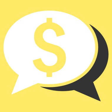 Mali sohbet düz vektör simgesi