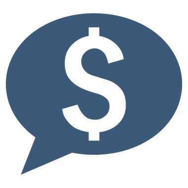 Banka ileti düz vektör simgesi