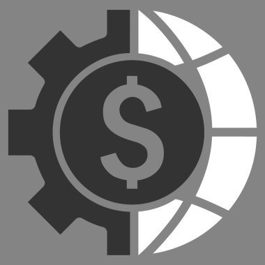 Dünya Sanayi mali düz vektör simgesi