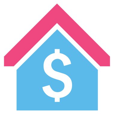 Kredi Mortgage düz vektör simgesi