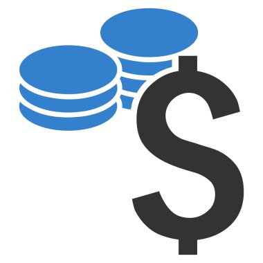 Dolar paraları düz vektör simgesi