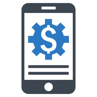 Cep Bank düz vektör simge seçenekleri