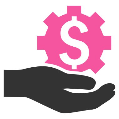 Endüstriyel hizmet düz vektör simgesi