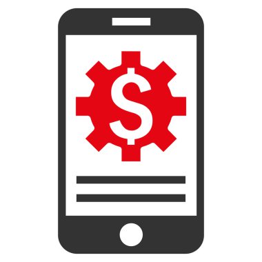 Cep Bank düz vektör simge seçenekleri