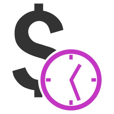 Doları kredi düz vektör simgesi