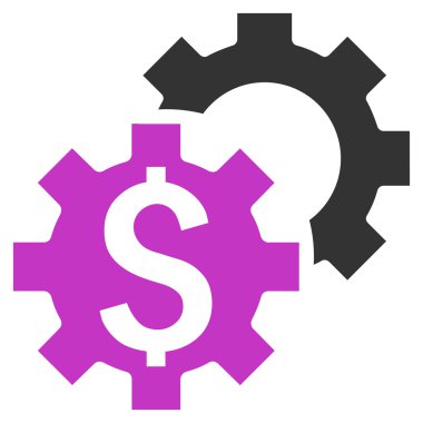 Banka ayarları düz vektör simgesi