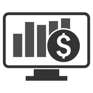 Borsa düz vektör simge izleme