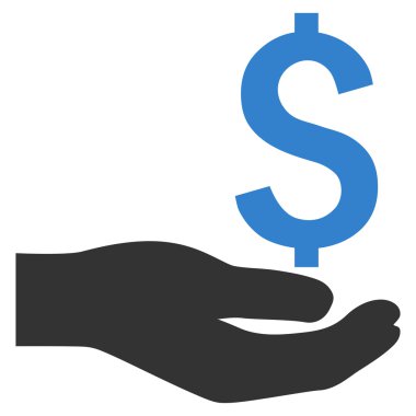 Ödeme düz vektör simgesi