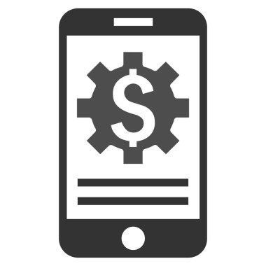 Cep Bank düz vektör simge seçenekleri