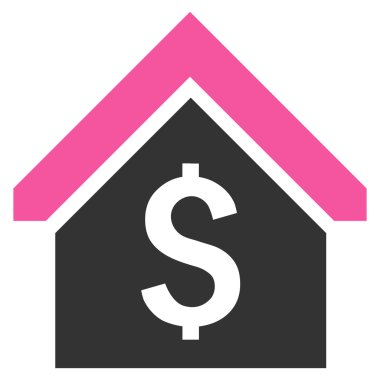 Kredi Mortgage düz vektör simgesi