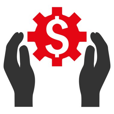 Finans sigorta seçenekleri düz vektör simgesi