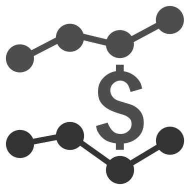 Finansal eğilimleri düz vektör simgesi