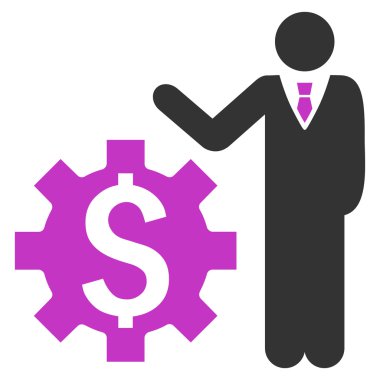 İşadamı seçenekleri düz vektör simgesi