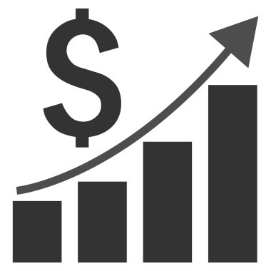 finansal rapor düz vektör simgesi