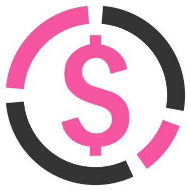 Mali diyagramı düz vektör simgesi