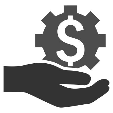 Endüstriyel hizmet düz vektör simgesi