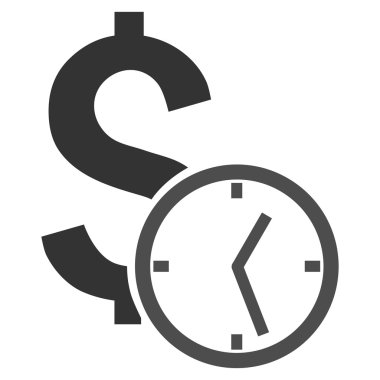 Doları kredi düz vektör simgesi