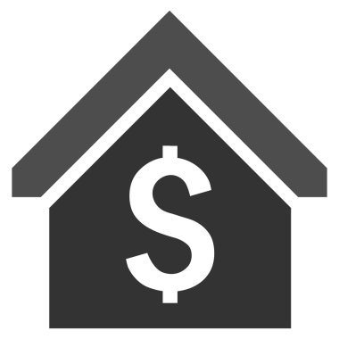 Kredi Mortgage düz vektör simgesi