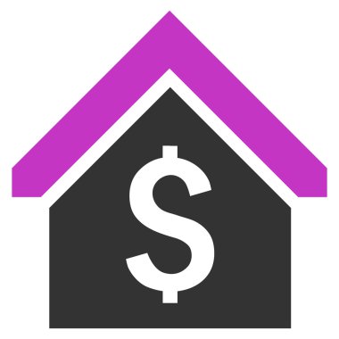 Kredi Mortgage düz vektör simgesi