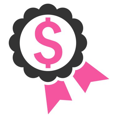 Banka Ödülü düz vektör simgesi