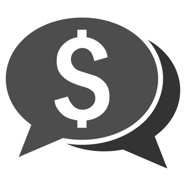 Mali sohbet düz vektör simgesi