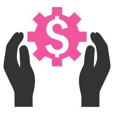 Finans sigorta seçenekleri düz vektör simgesi