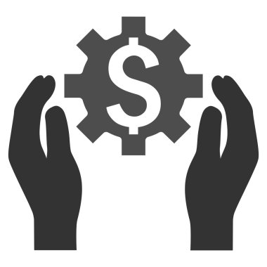 Finans sigorta seçenekleri düz vektör simgesi