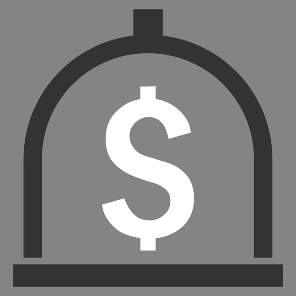 Ícone de vetor plano de depósito de dólar — Vetor de Stock