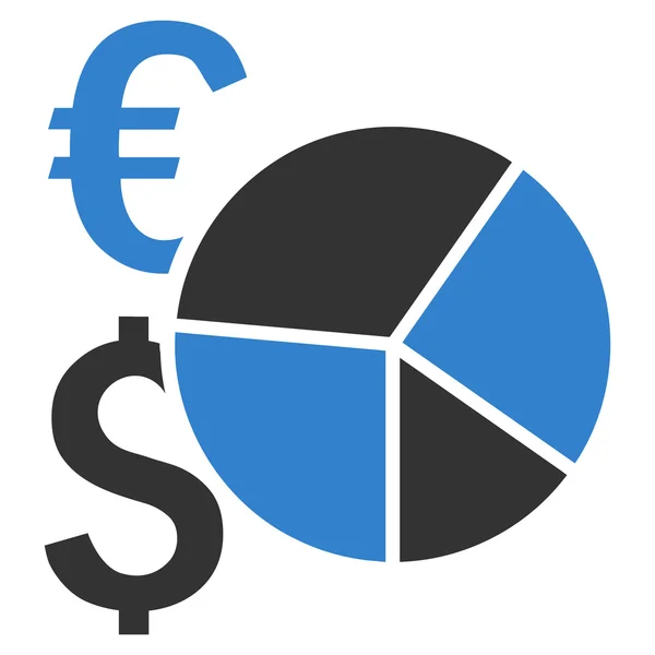 Gráfico de torta financeira Flat Vector Icon —  Vetores de Stock