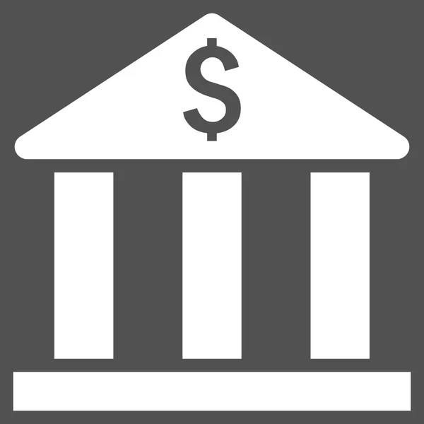 Bank Gebäude flache Vektor-Symbol — Stockvektor