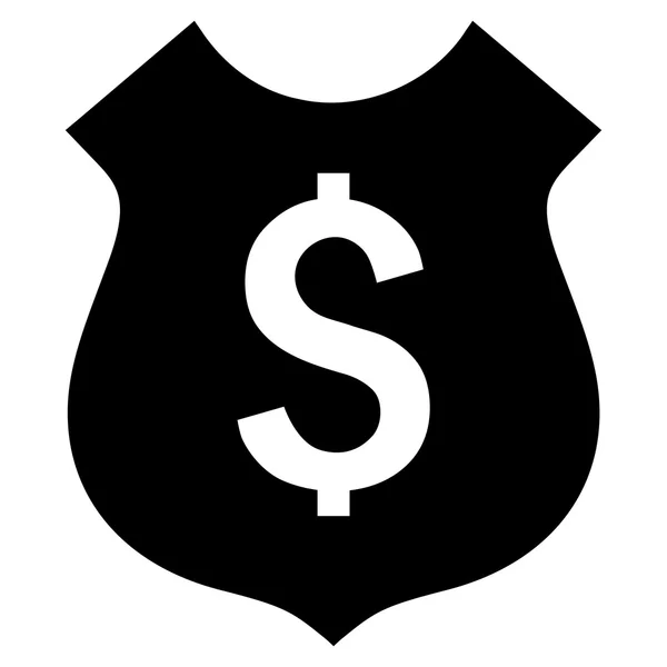 Icona vettoriale piatto scudo finanziario — Vettoriale Stock