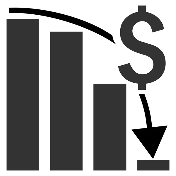 Crisis financiera Flat Vector Icon — Archivo Imágenes Vectoriales