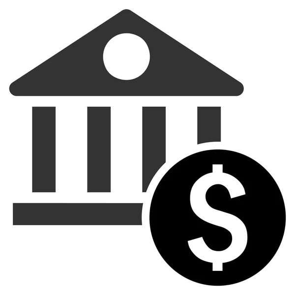 Долларовый банк плоская векторная икона — стоковый вектор