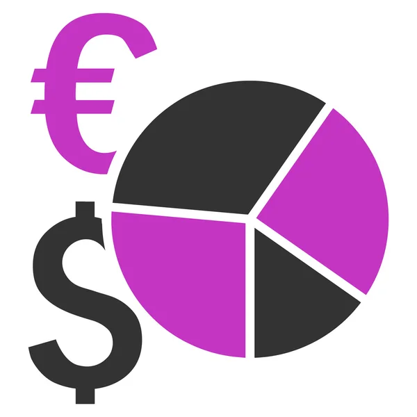 Pénzügyi kördiagram lapos Vector Icon — Stock Vector