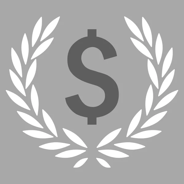 Emblème de la Banque Laurel Icône vectorielle plate — Image vectorielle