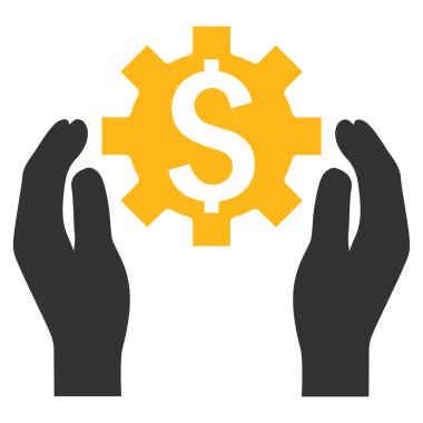 Finans sigorta seçenekleri düz vektör simgesi